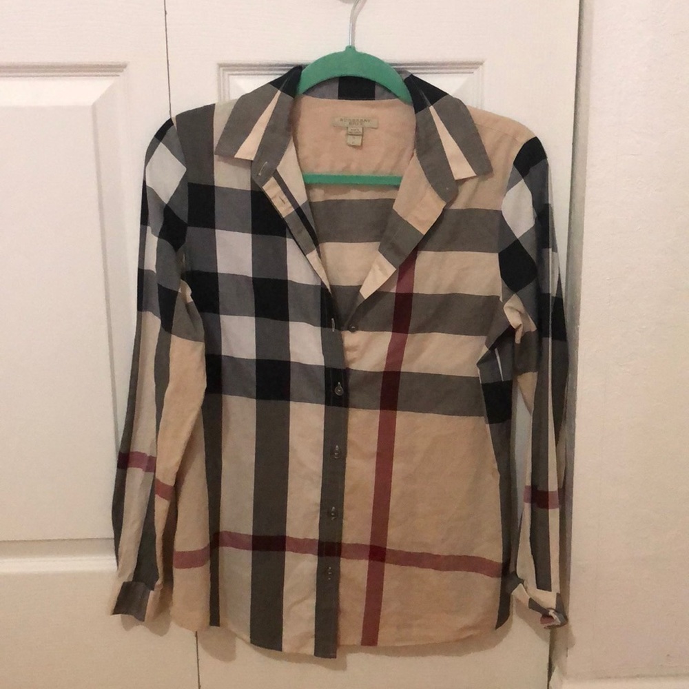 Authentic Burberry button up like new